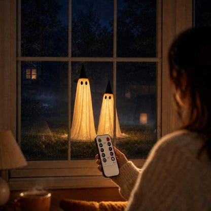 Wind-Resistant Lighted Ghost Halloween Decor