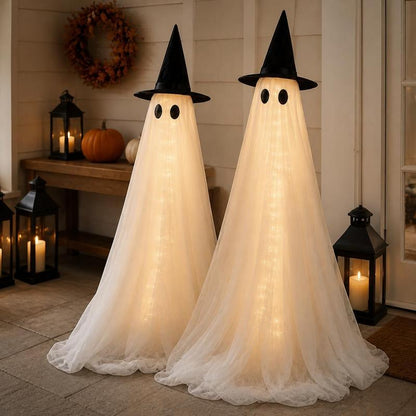 Wind-Resistant Lighted Ghost Halloween Decor