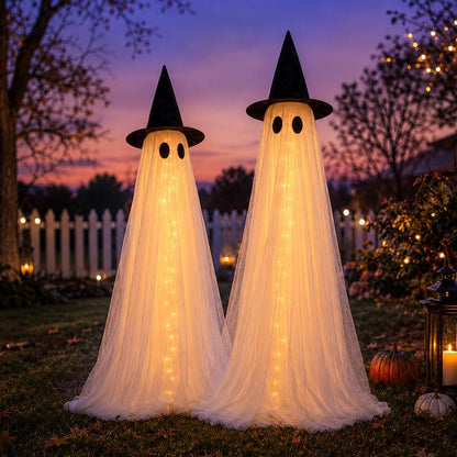 Wind-Resistant Lighted Ghost Halloween Decor