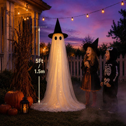 Wind-Resistant Lighted Ghost Halloween Decor