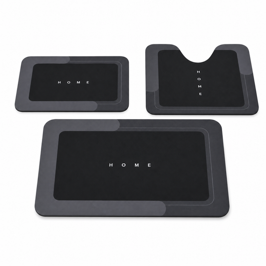 3 Piece Quick-Dry Bath Mat Set